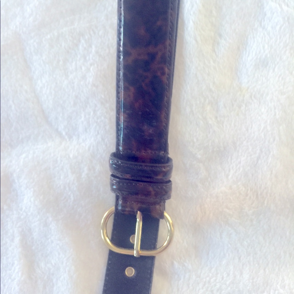 Cuir Veritable leather PU belt 40x1 1/2” brown